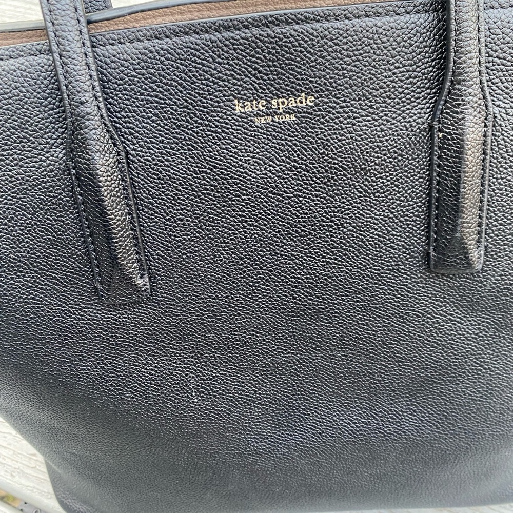 Kate Spade tote- black and light tan - Picture 11 of 16